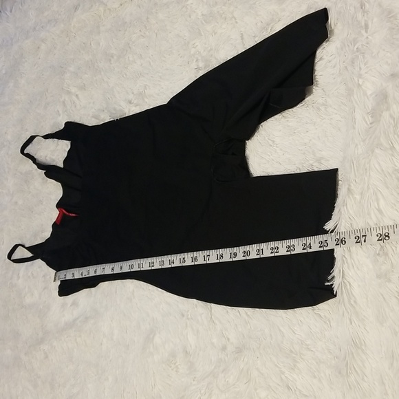 Spanx Thinstincts Open Bust Mid-Thigh Shapewear Bodysuit Size L Color Black - Picture 5 of 9